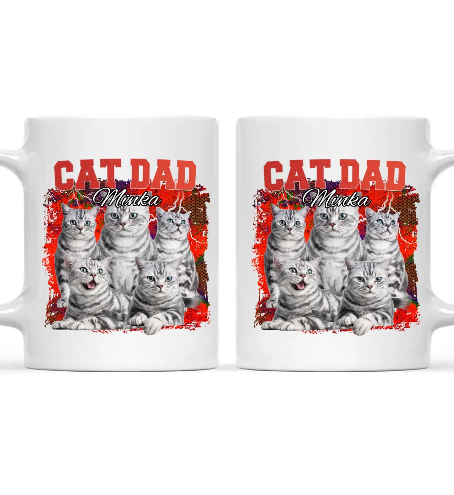 90er Katzen Foto  - Individuelle Tasse