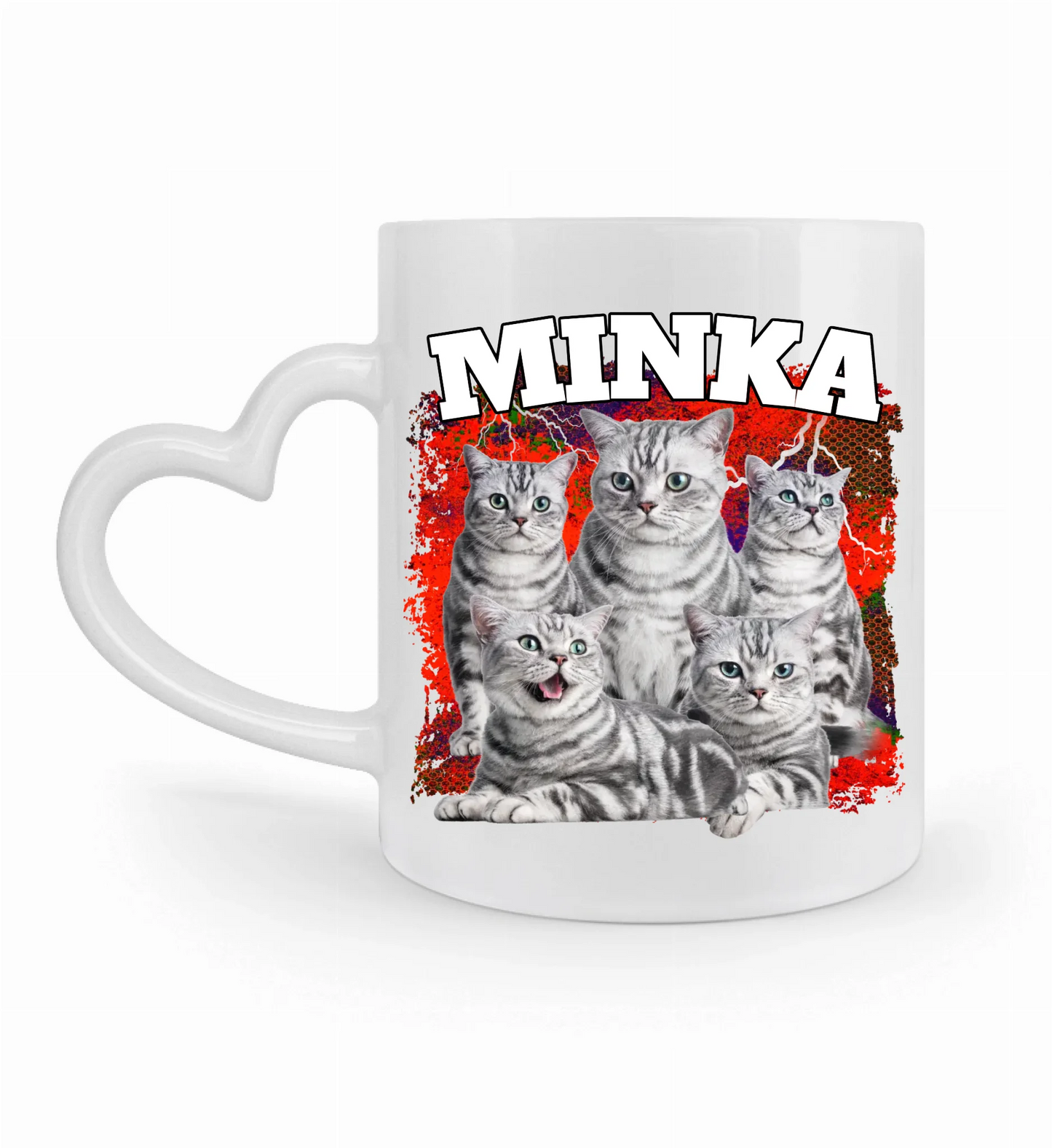 90er Katzen Foto  - Individuelle Tasse