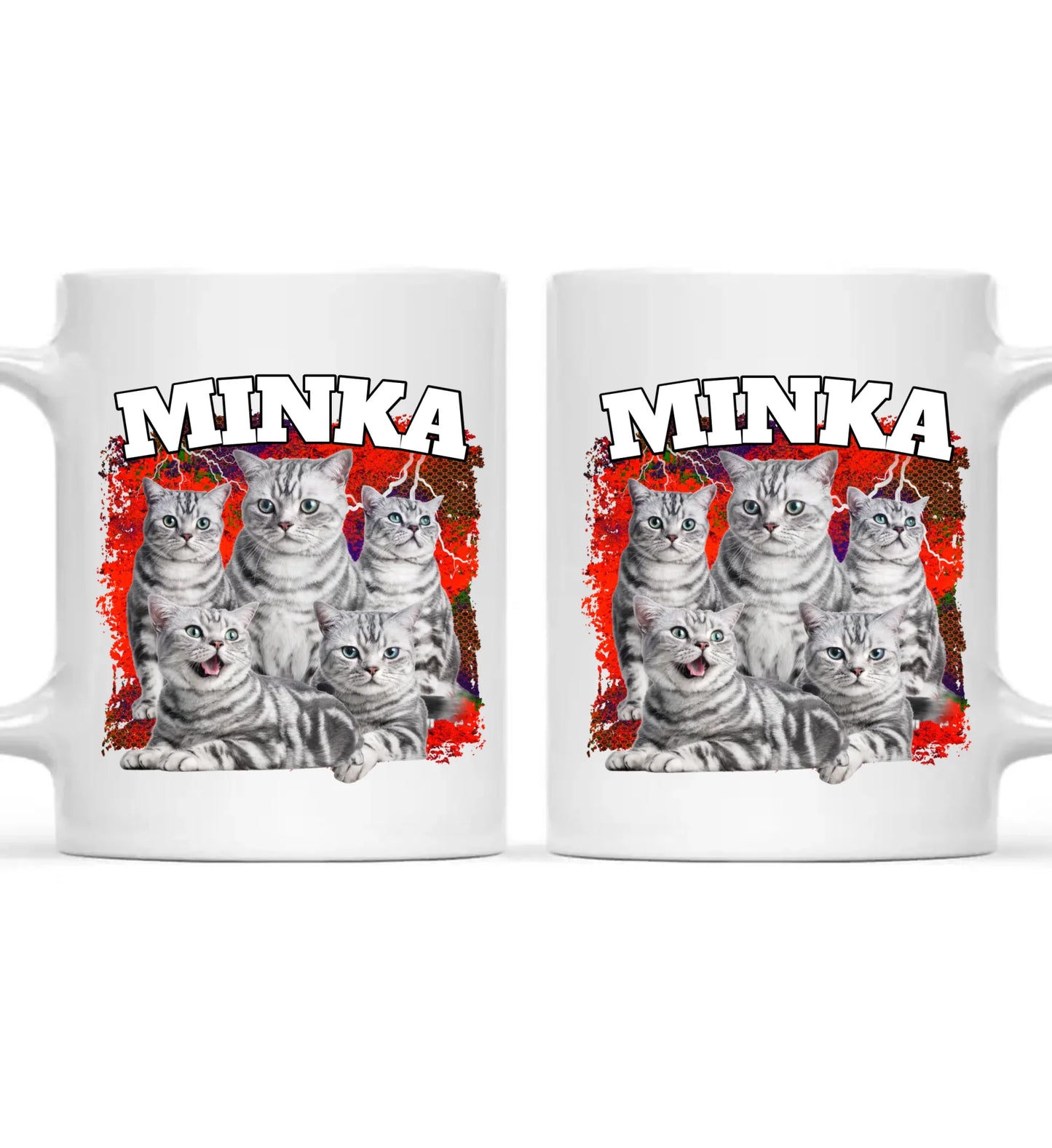 90er Katzen Foto  - Individuelle Tasse