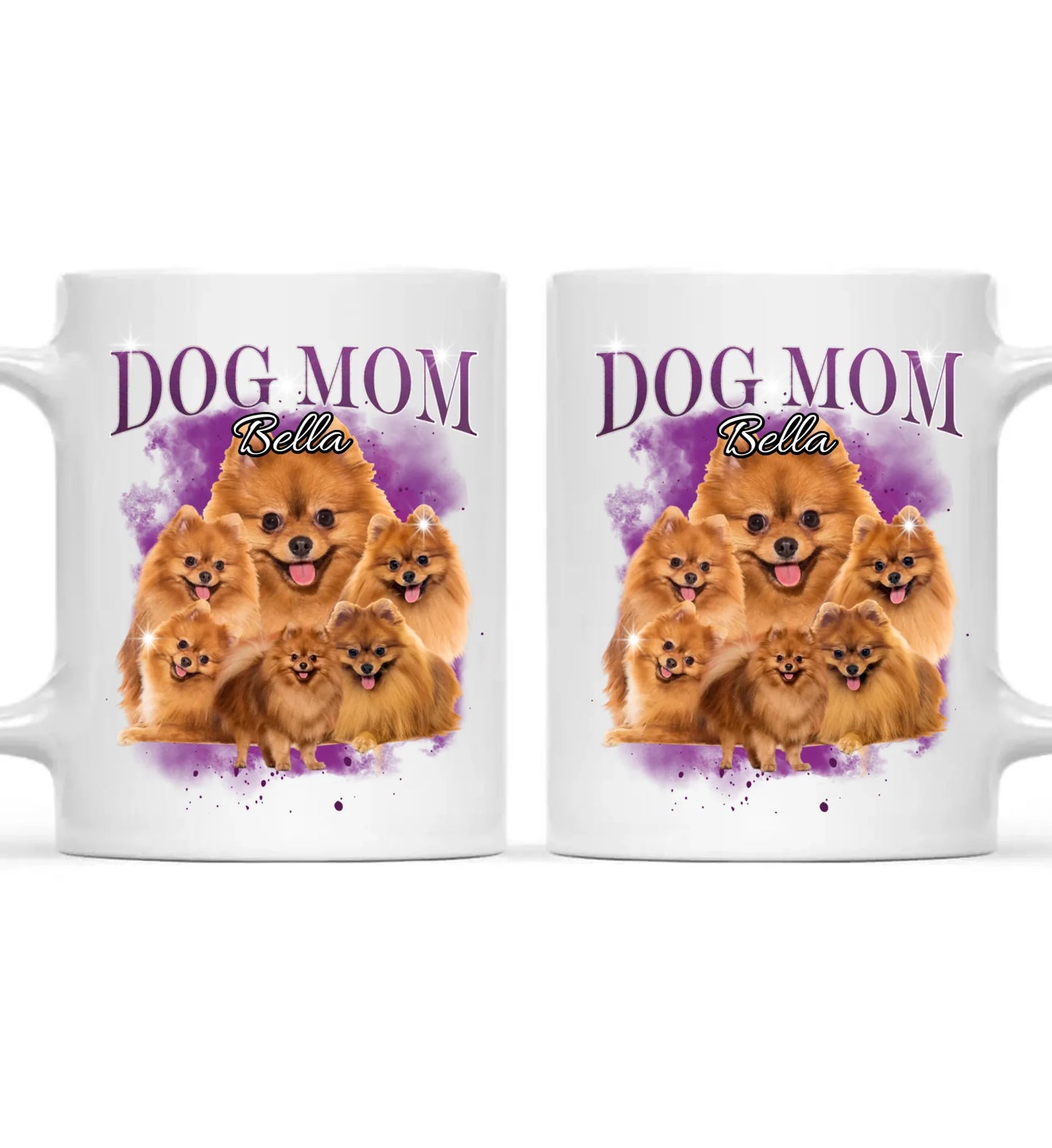 90er Vintage Hunde Foto - Individuelle Tasse